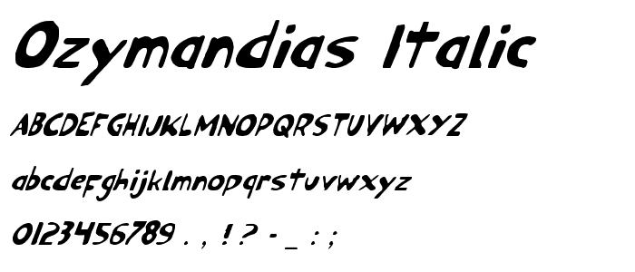 Ozymandias Italic font